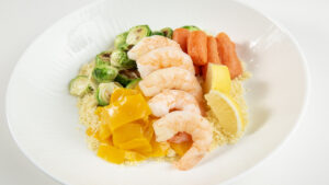 Couscous and Prawns